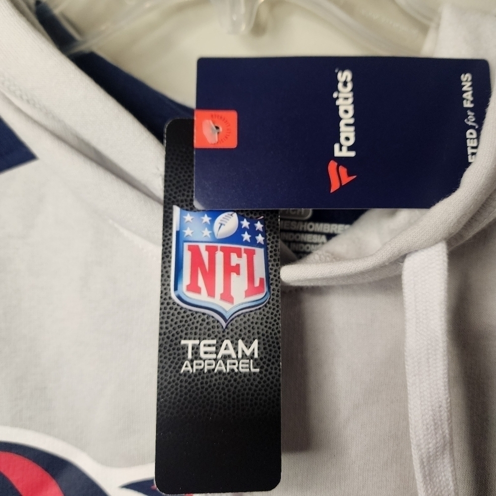 Fanatics Tennessee Titans Mens Hoodie Sweatshirt Navy Blue White and Red  Unisex - Picture 6 of 9